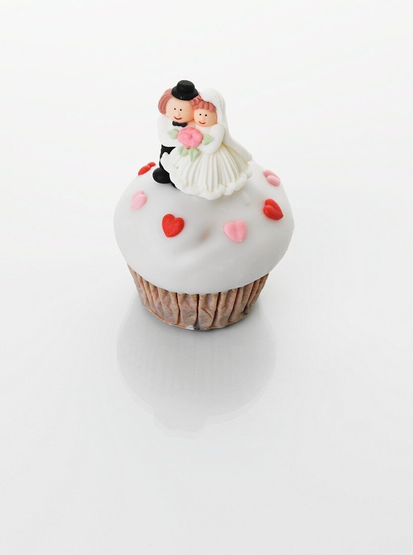 A wedding cupcake
