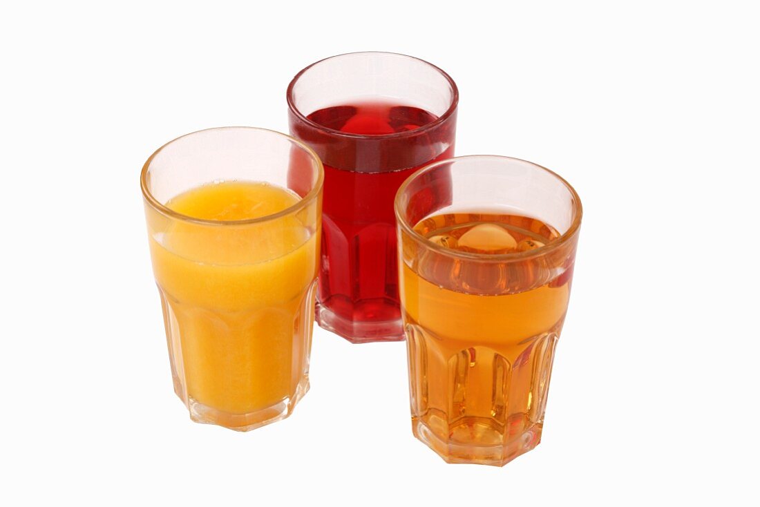 Various fruit juices