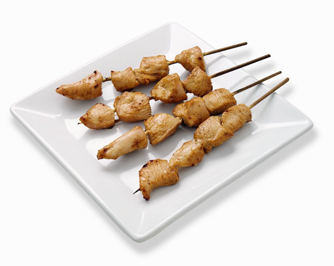 Teriyaki chicken kebabs