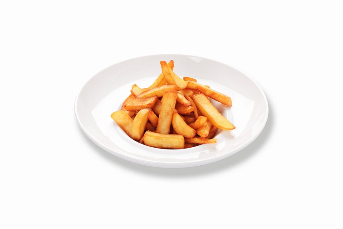 Pommes frites auf Teller