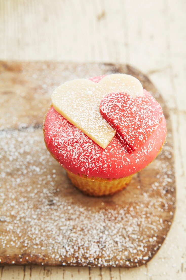 Cupcake mit Herzen
