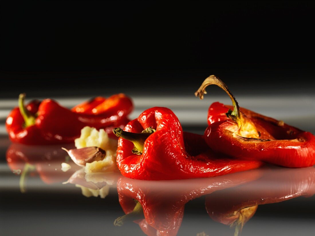 Roasted red peppers