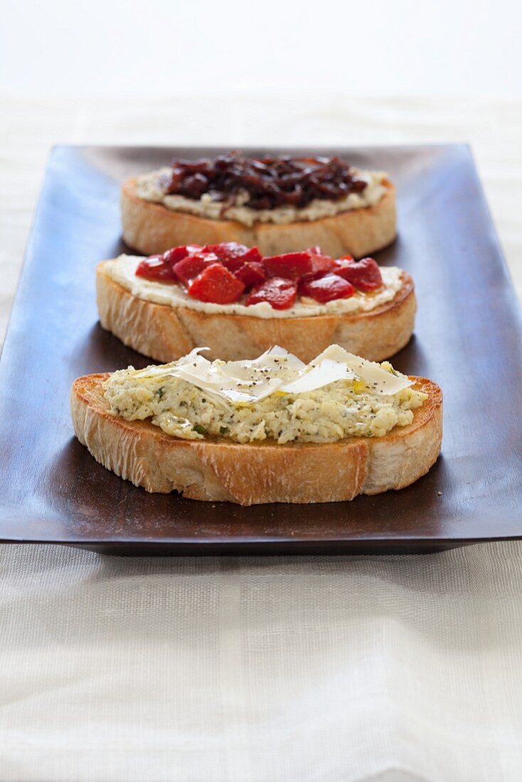 Bruschetta with Assorted Toppings