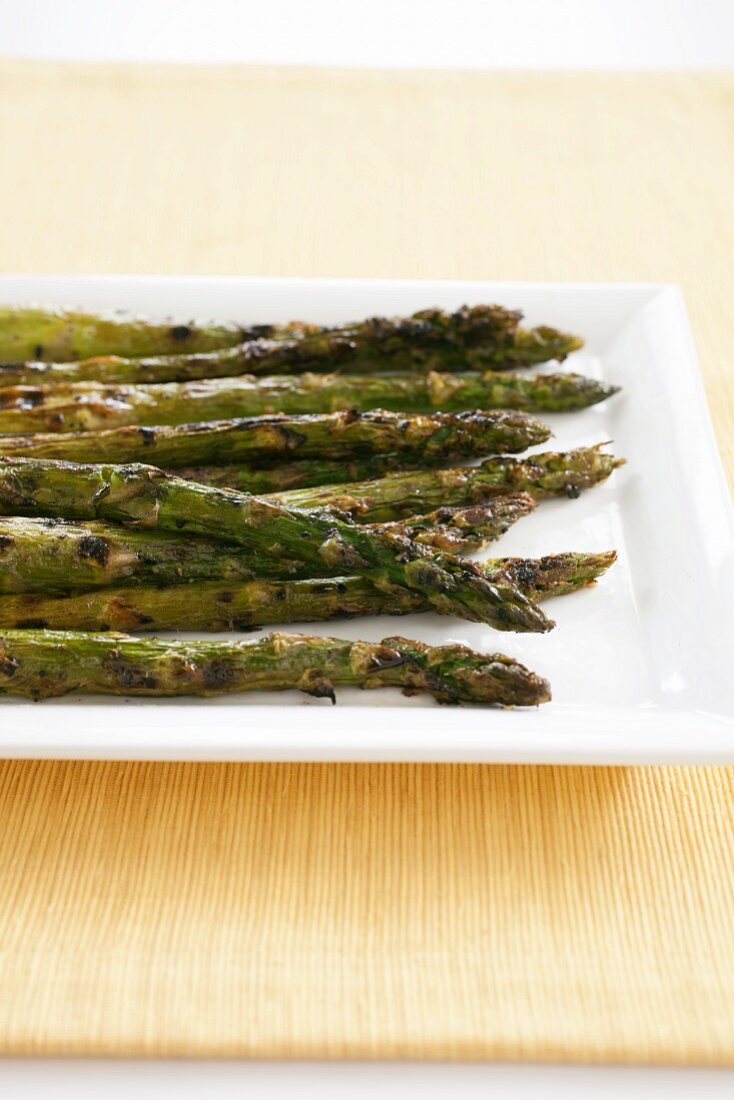 Grilled Asparagus on a Platter