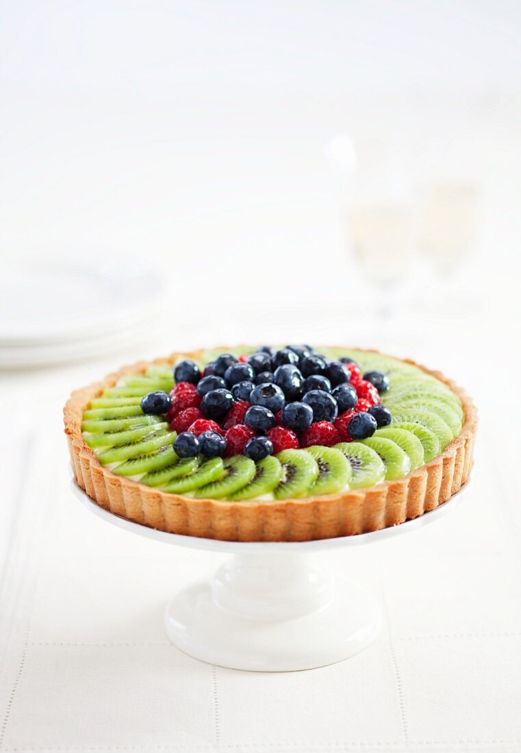 Mixed fruit flan