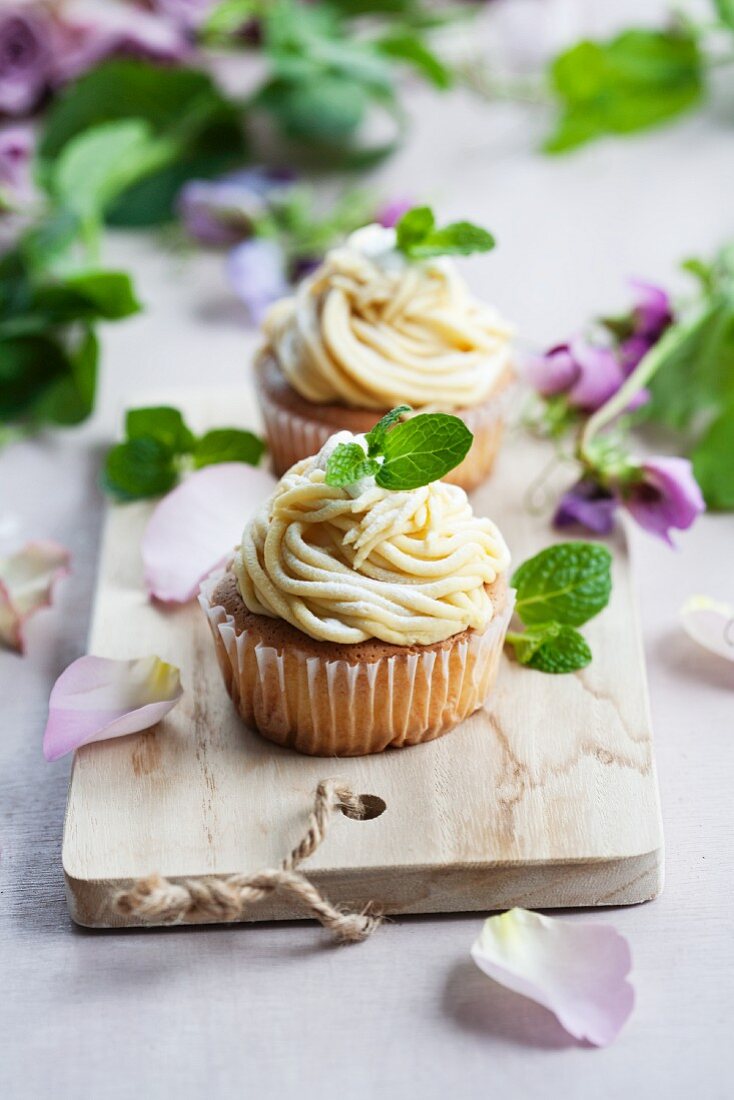 Peppermint cupcakes