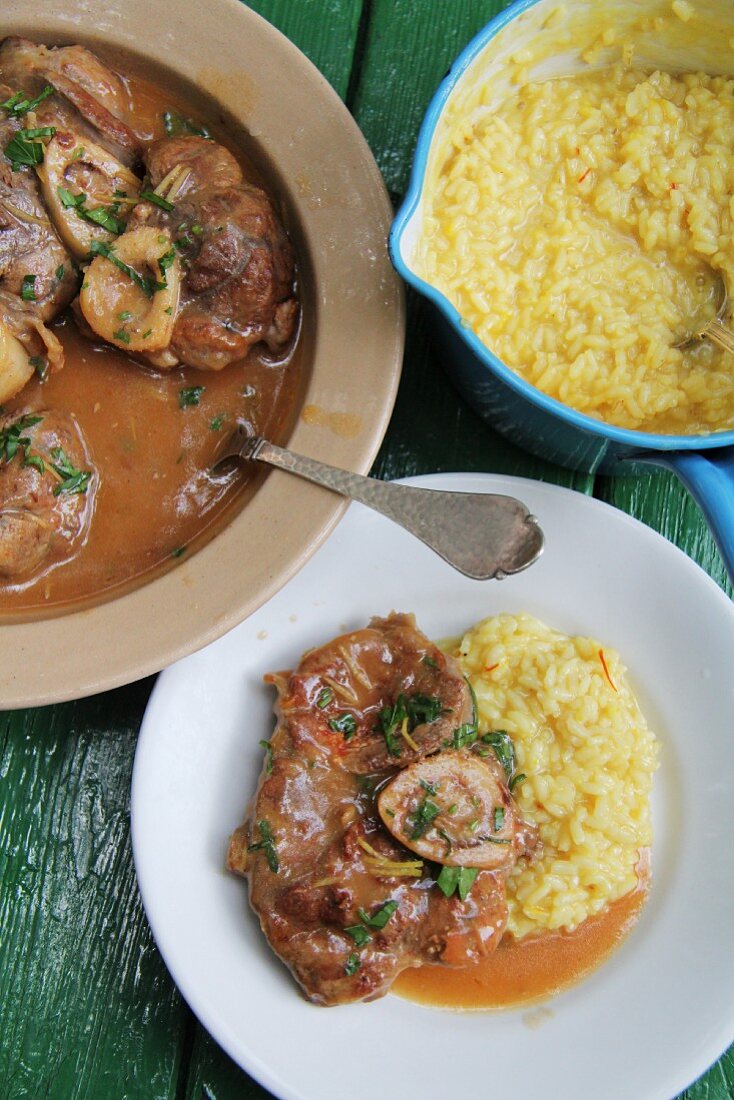Osso buco with risotto