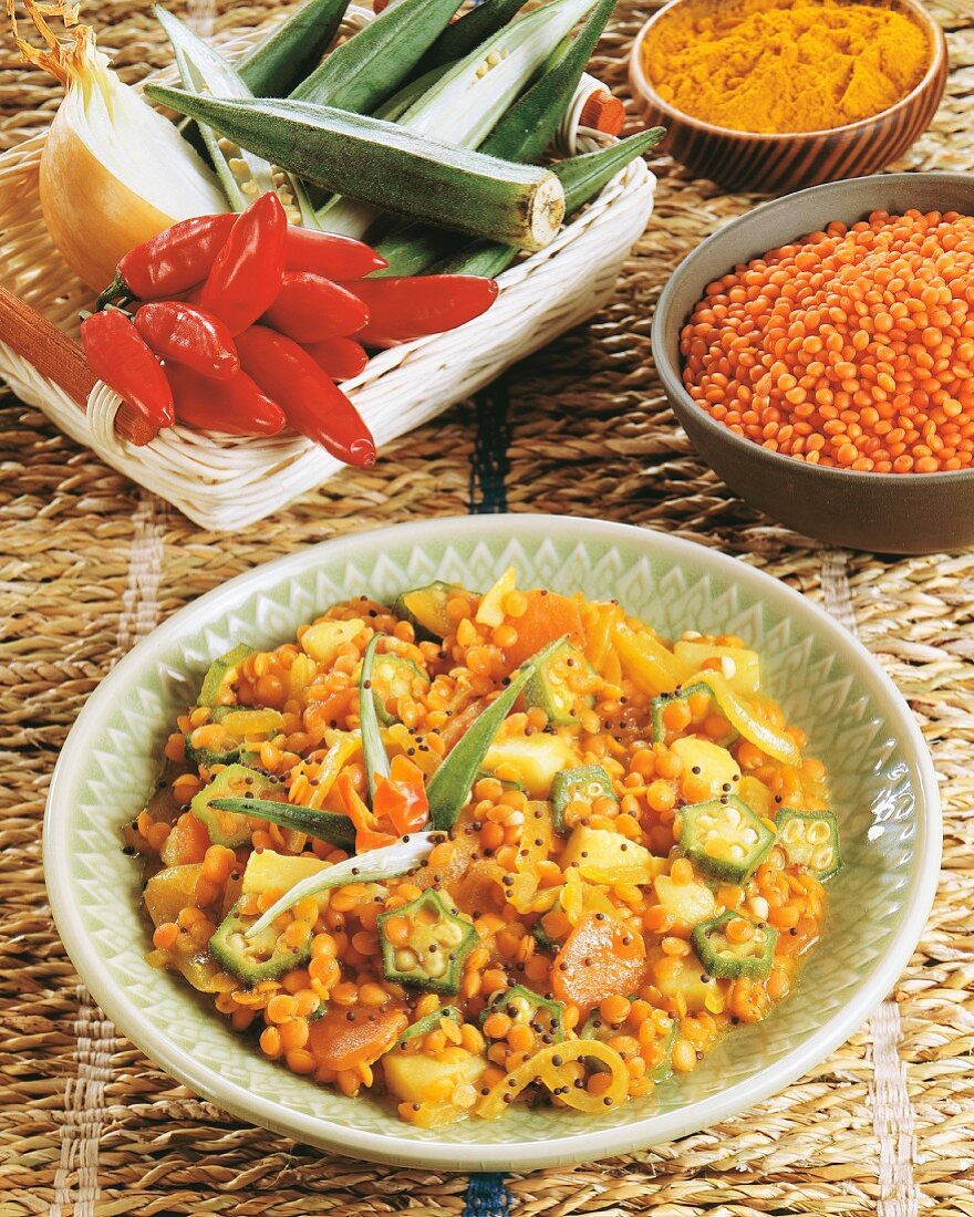 Malaysian lentil curry