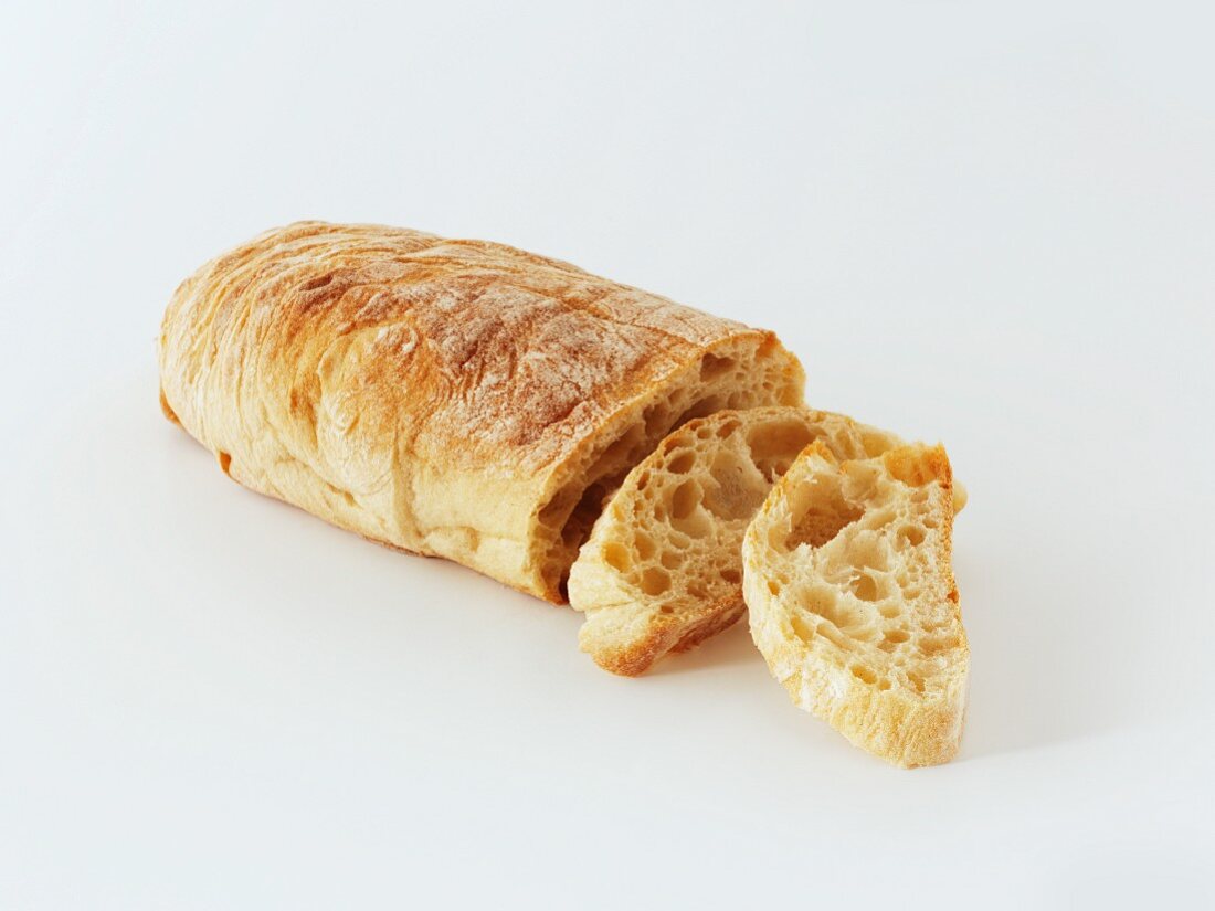 Ciabatta, angeschnitten