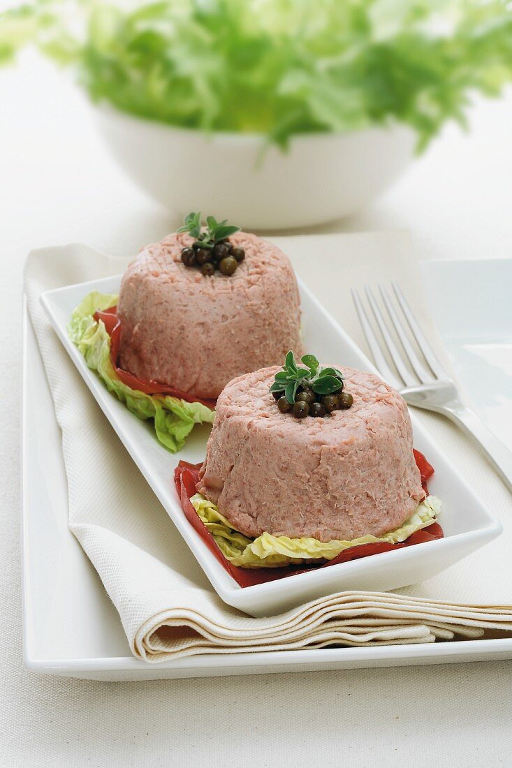 Paté con la bresaola (Fleischpastete mit Bresaola, Italien)