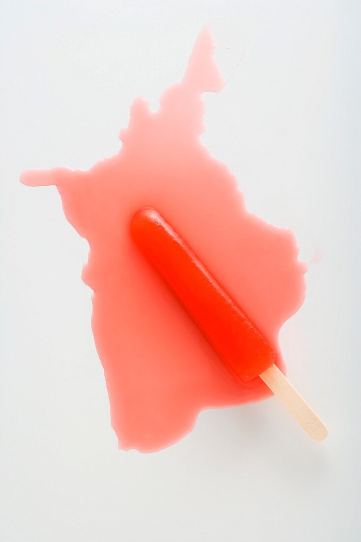 Ice lolly melting