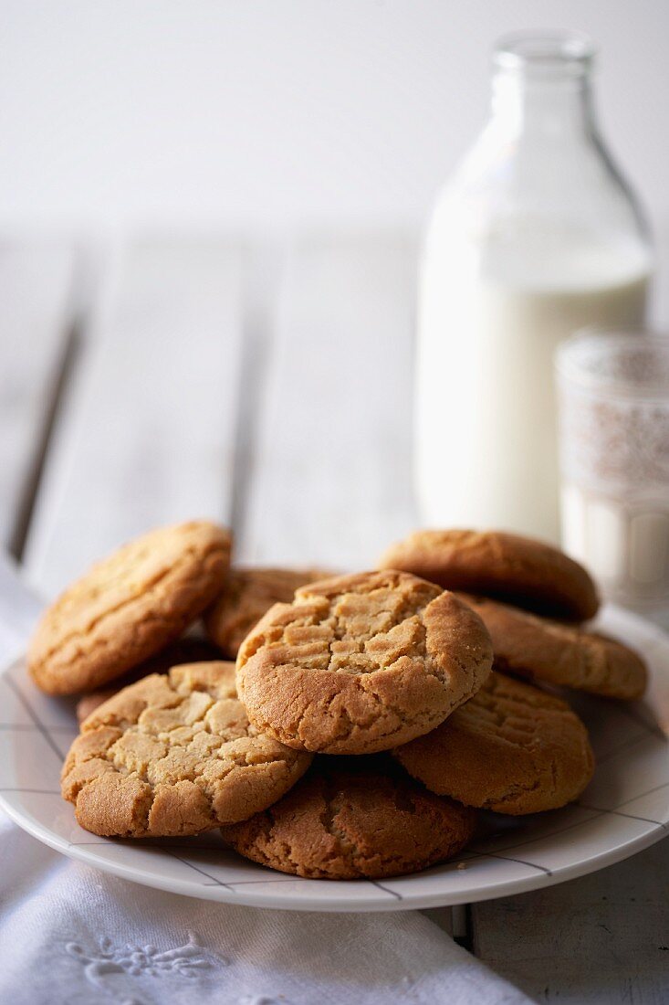 Peanut biscuits on a plate