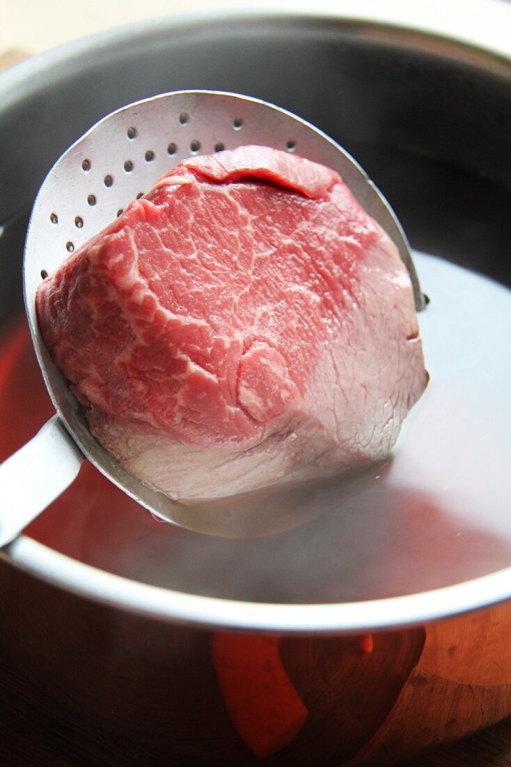 Poached beef fillet