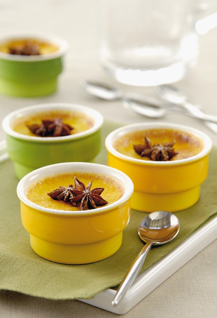 Creme brulee with star anise