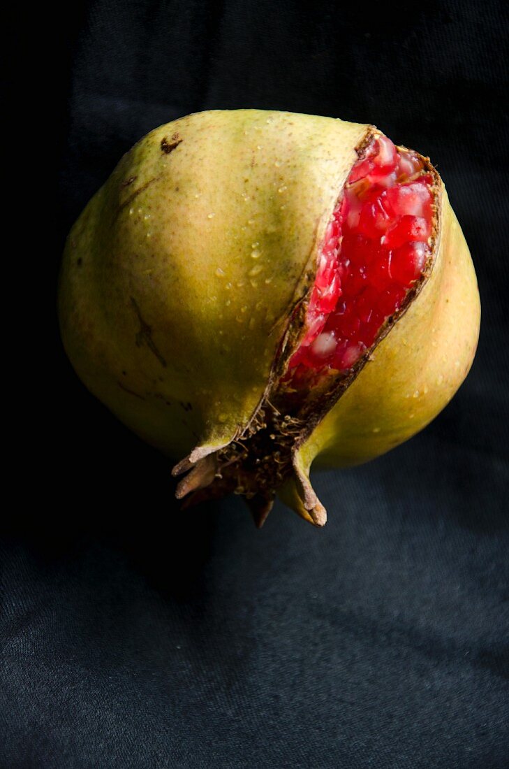 A split pomegranate