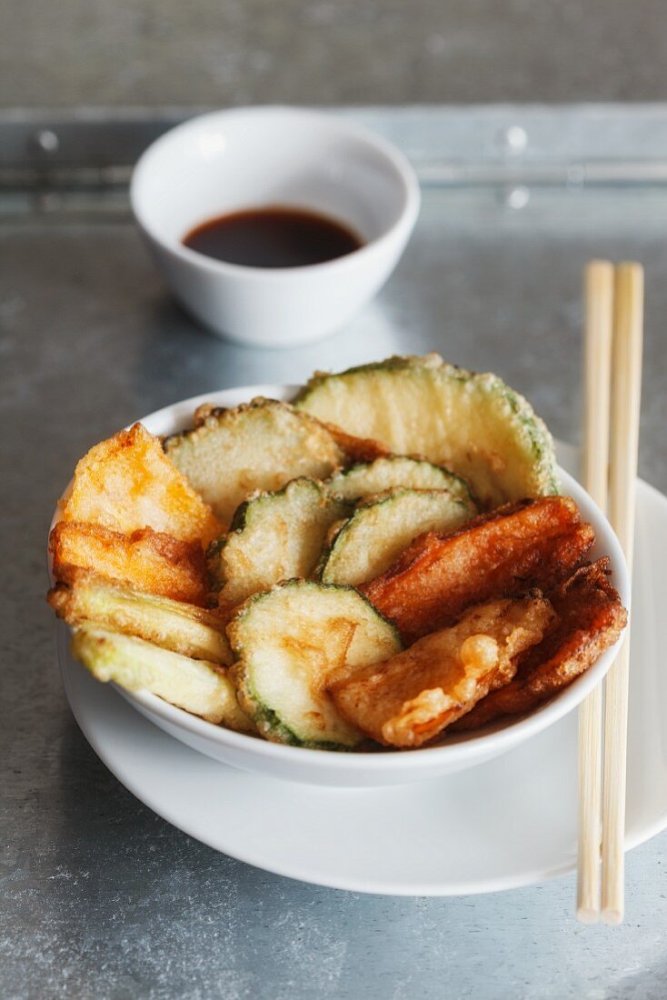 Vegetable tempura with soy sauce (Japan)