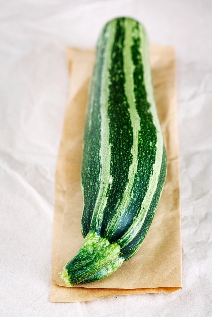 A green courgette