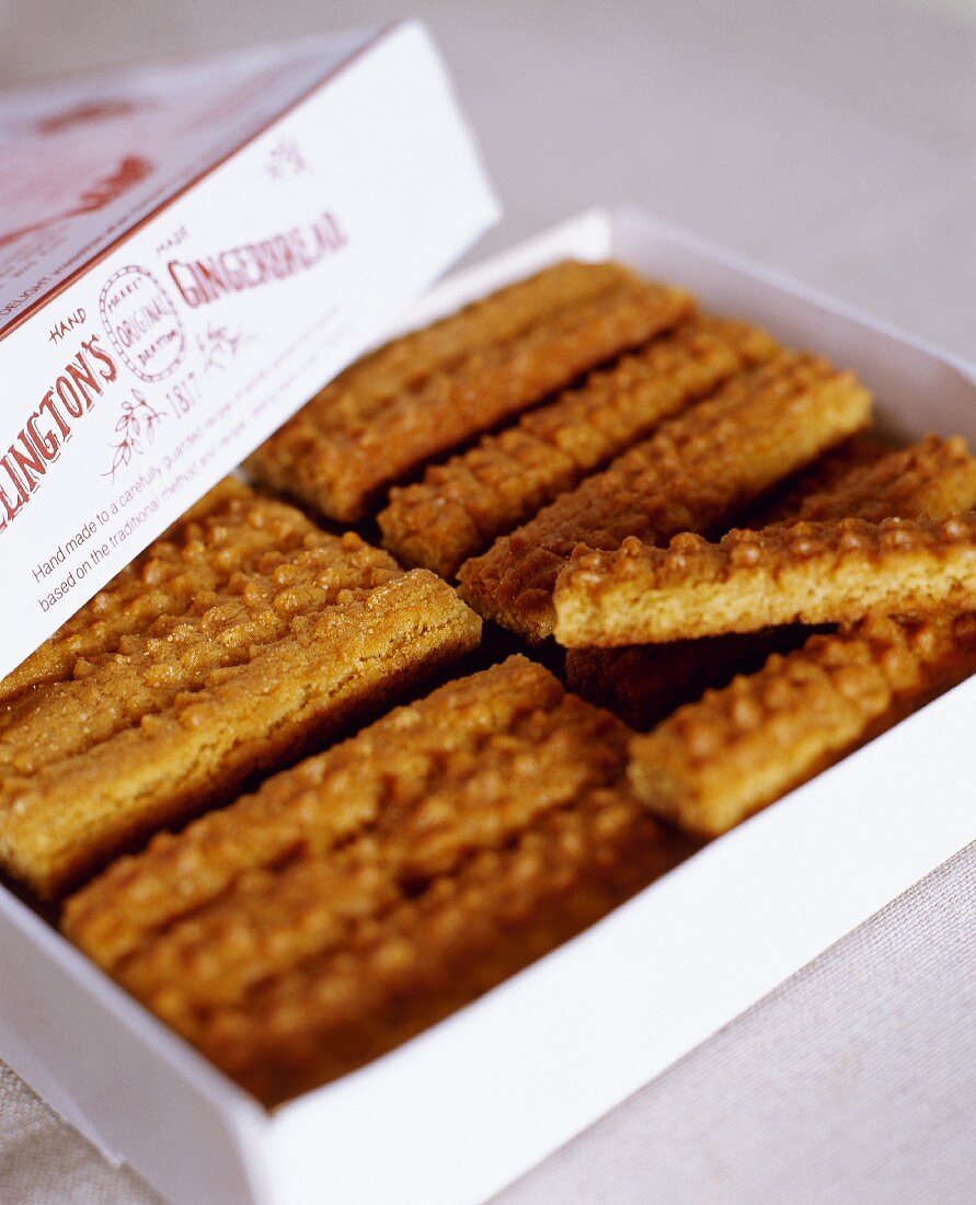 Gingerbread biscuits in box