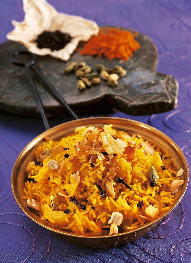 Saffron rice with spices