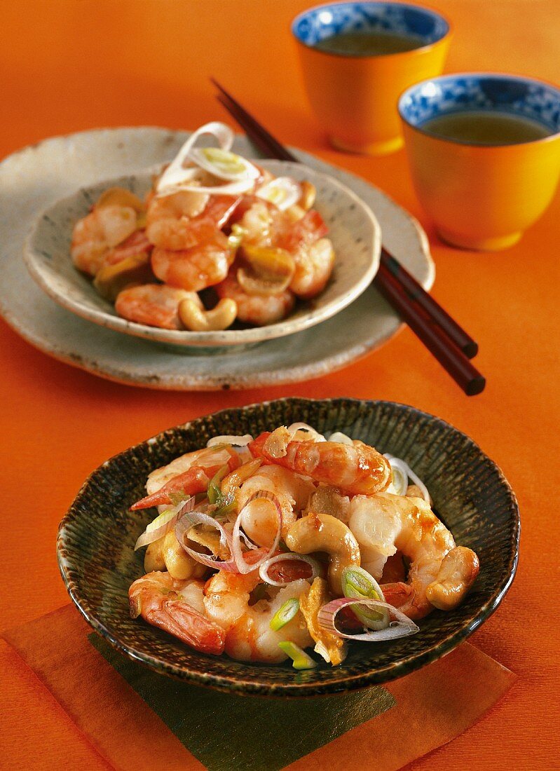 Prawns with cashew nuts (Asia)