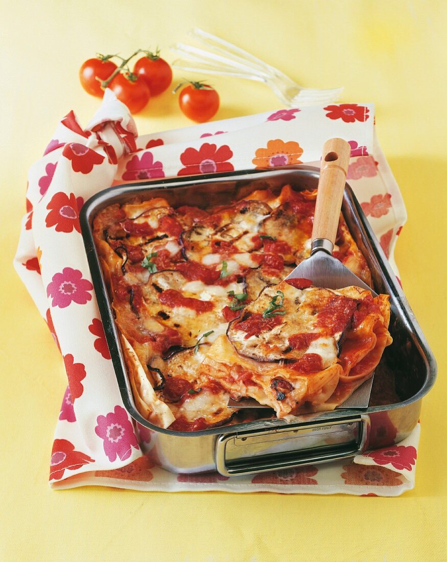 Lasagne con le melanzane (aubergine lasagne, Italy)