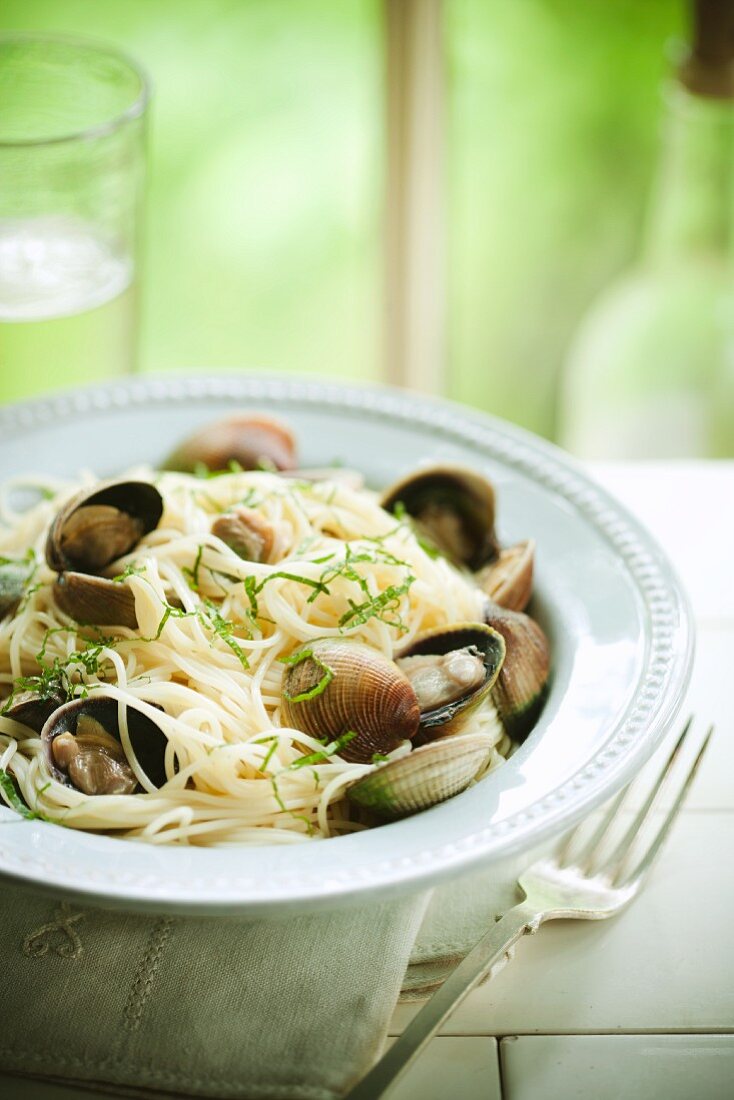 Spaghetti mit Muscheln