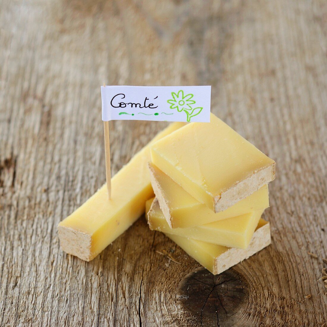 A piece of Comté cheese