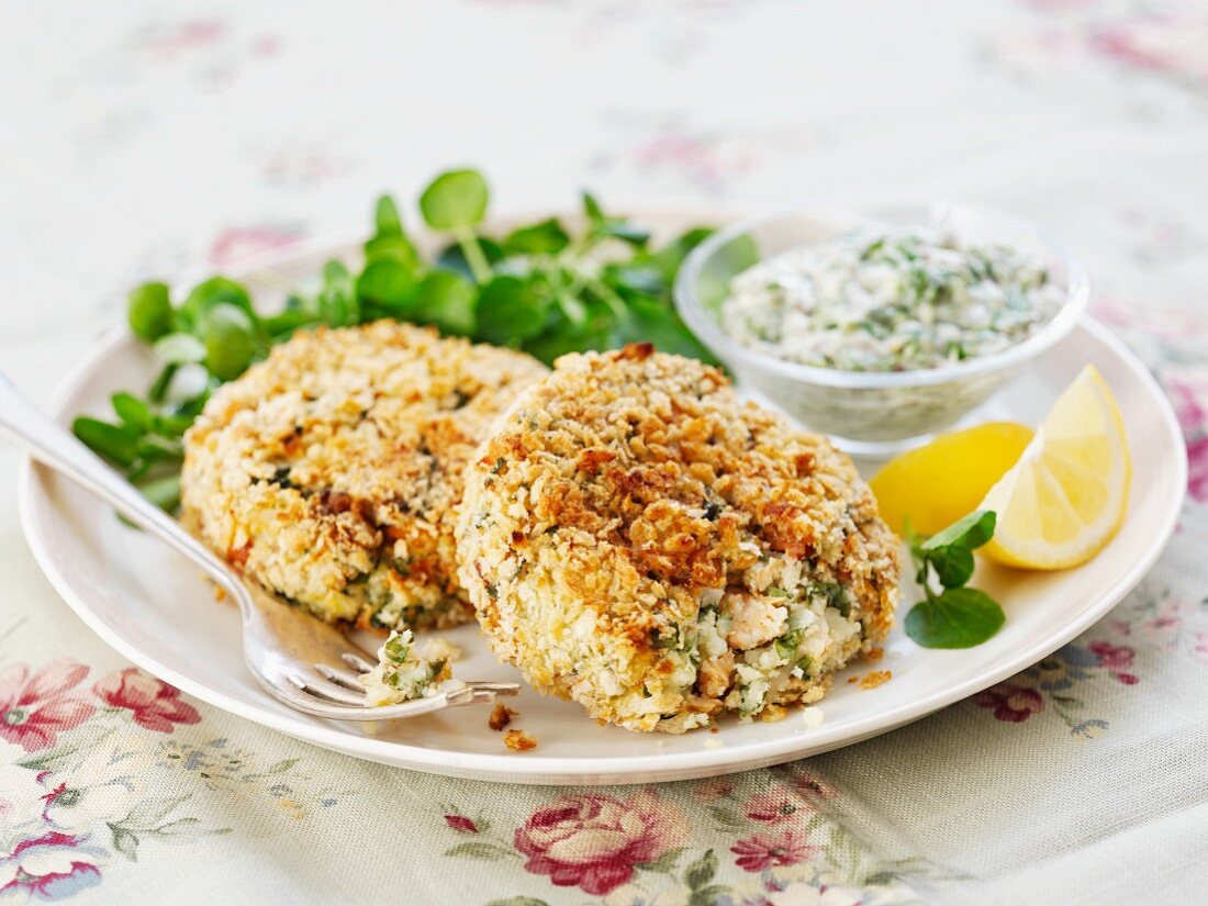 Fish cakes with sauce tartare