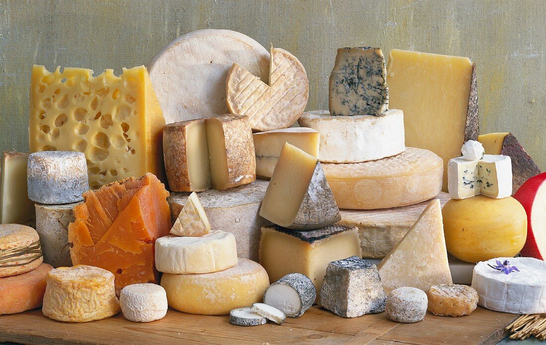 Käsesorten aus verschiedenen europäischen Ländern