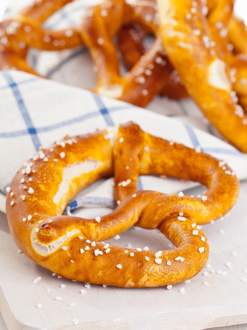 Freshly baked pretzels