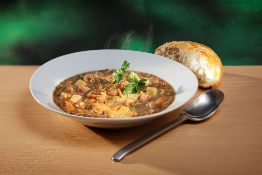 Lentil stew with coriander