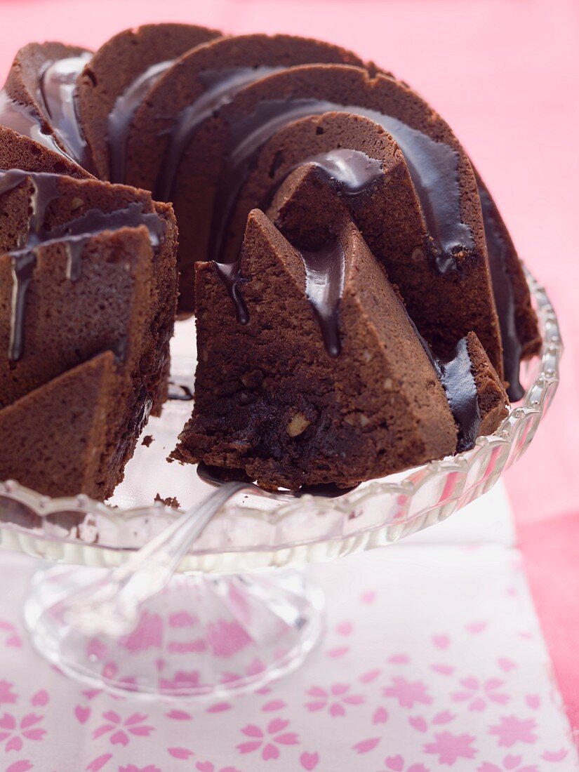 Chocolate Fudge Cake aus Kuglhopf-Backform