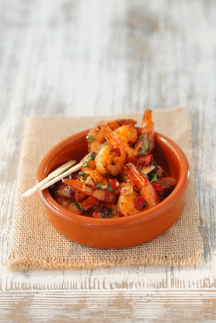 Gambas al Ajillo (Knoblauchgarnelen, Spanien)