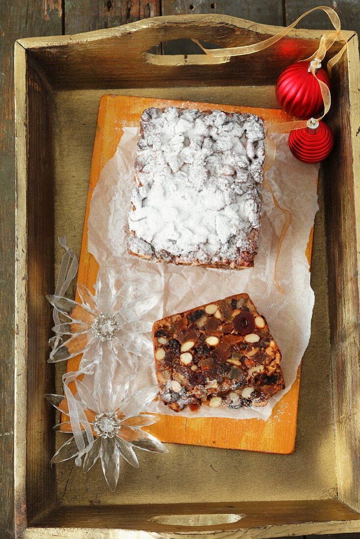 Fruit cake with nuts for Christmas