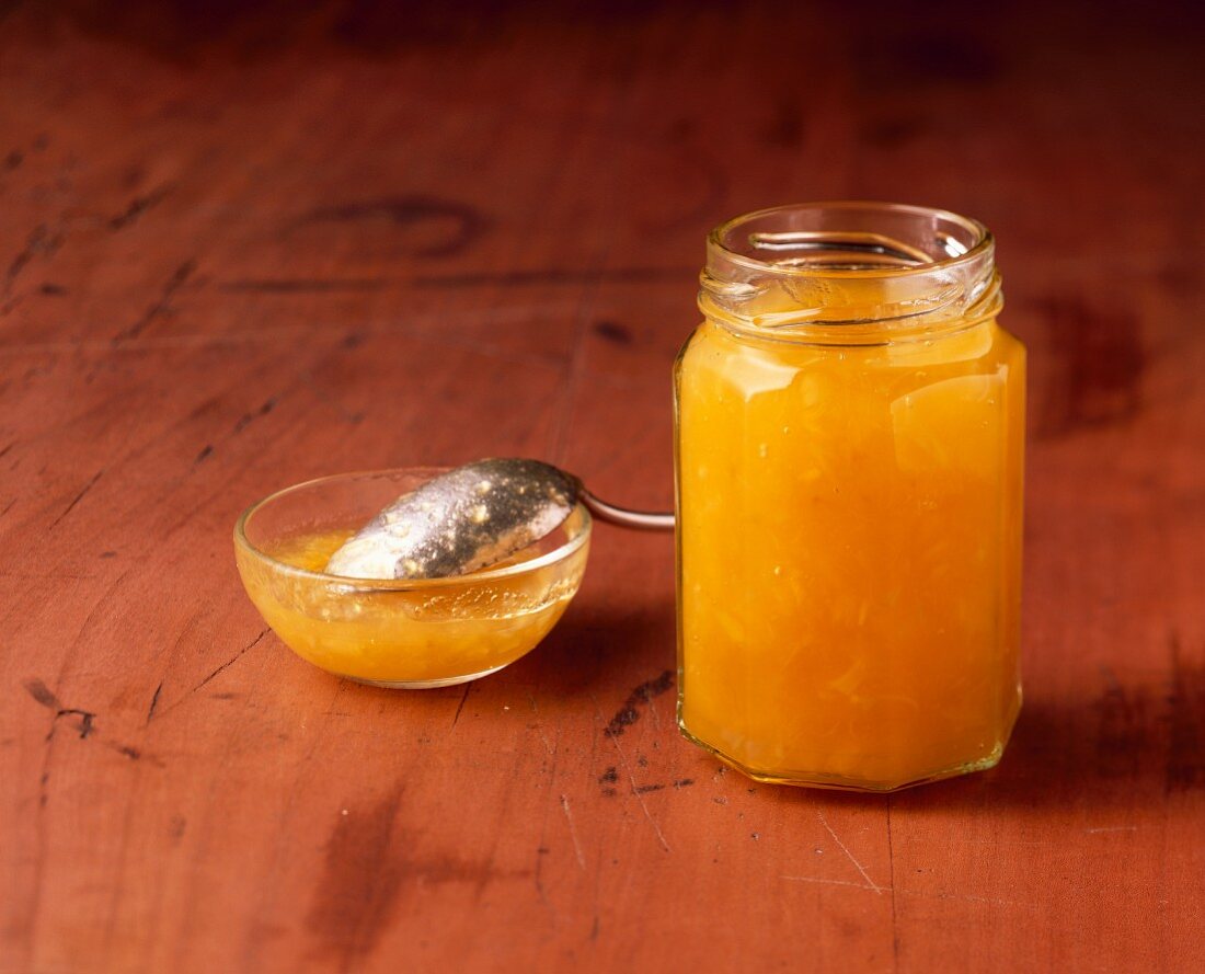 A jar of pineapple and fennel chutney