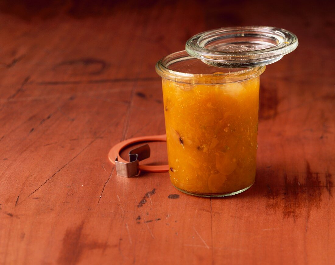 Apricot jam with lavender