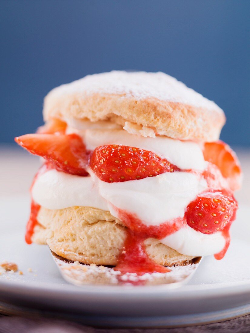 Strawberry shortcake (close-up)