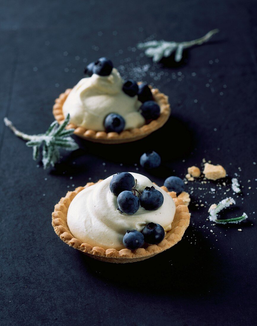 Shortbread blueberry tartlets