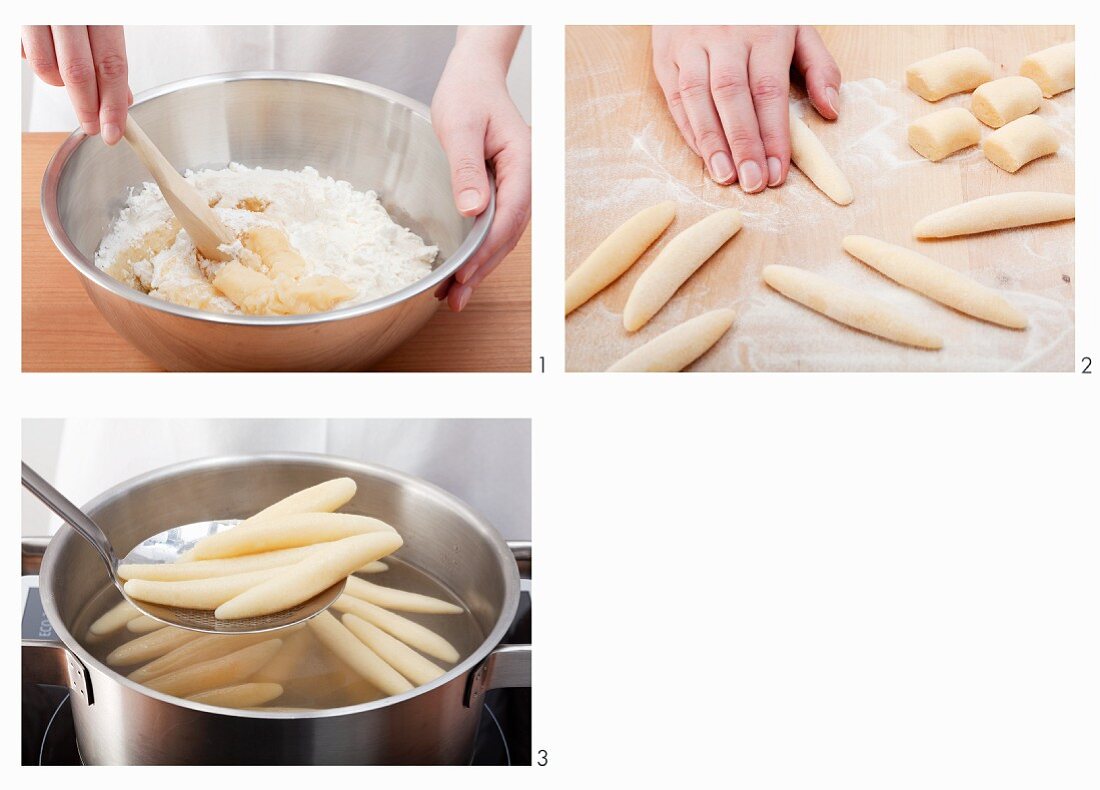 Kartoffelnuden (Fingernudeln) zubereiten