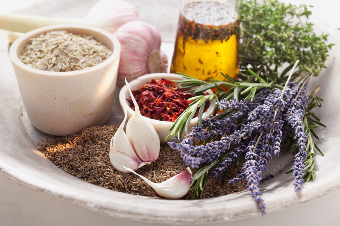 Herbs and spices for spice oil