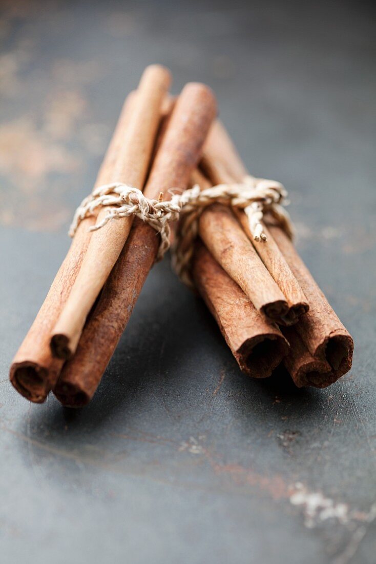 Two bundles of cinnamon sticks