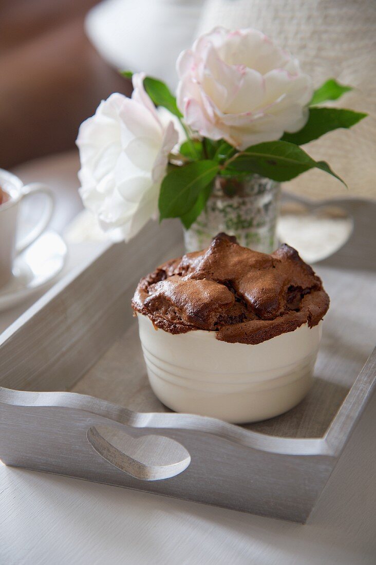 Bread and Butter Pudding mit Schokolade