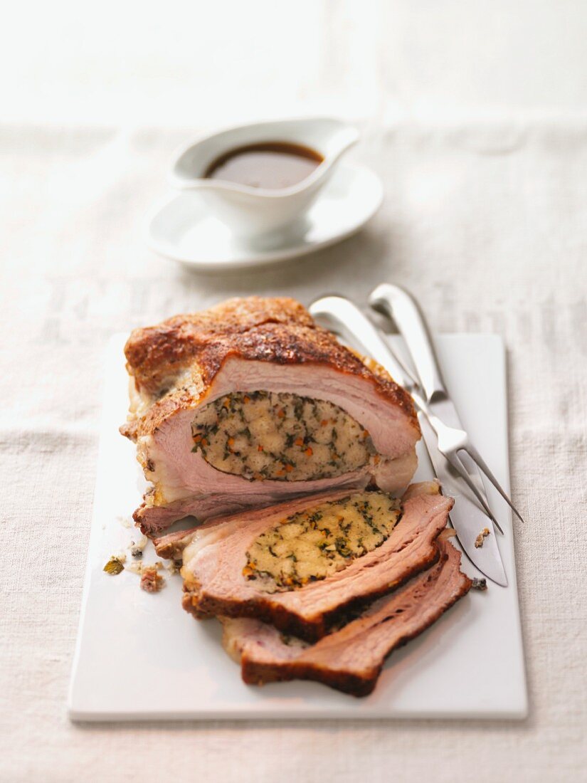 Stuffed breast of veal