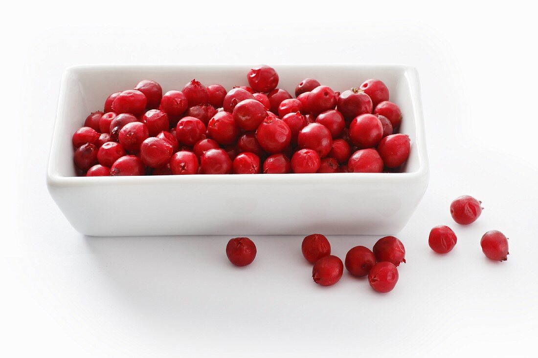 A dish of lingonberries