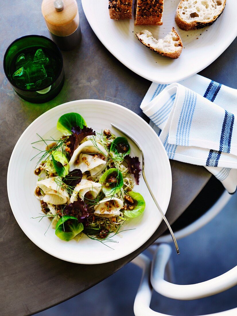 Celeriac & fennel salad with walnut dressing