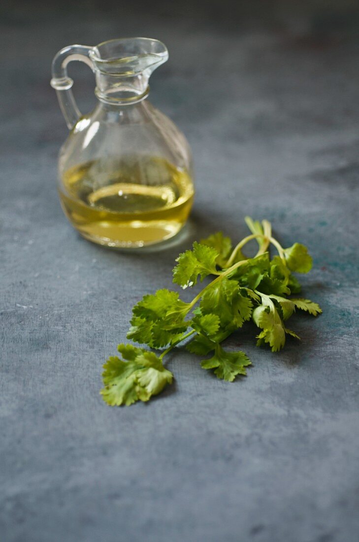 Coriander and olive oil