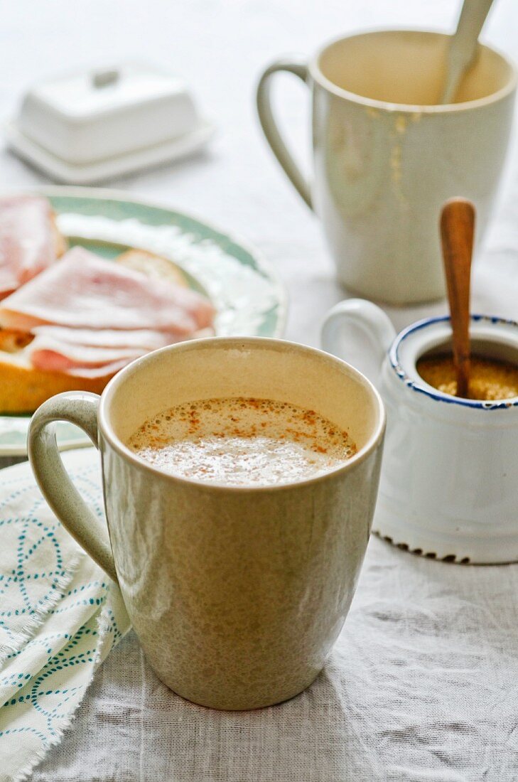 Peanut milk with cane sugar