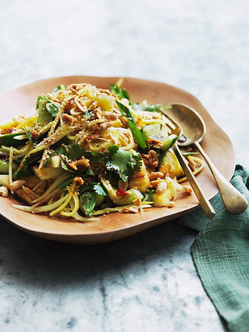 Rojak (Malysian salad with fruit, peanuts and coriander)