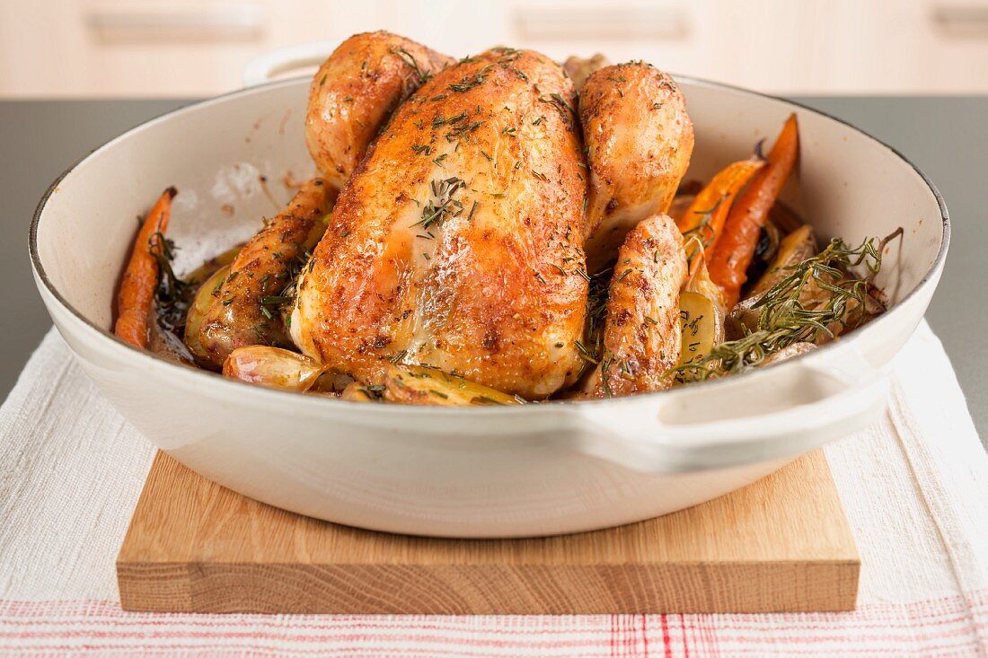 Rosemary chicken with roast vegetables