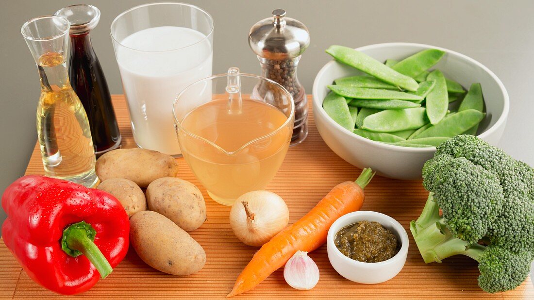 Ingredients for vegetable curry